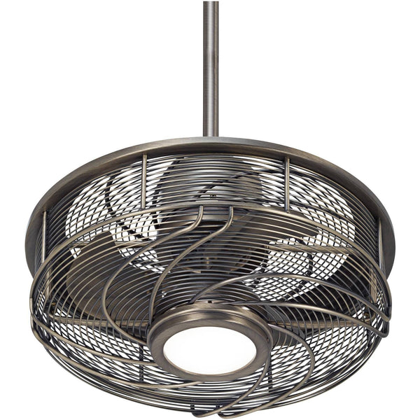 Casa Vieja 5D998 17" Casa Vestige Cage LED Ceiling Fan - Antique Bronze